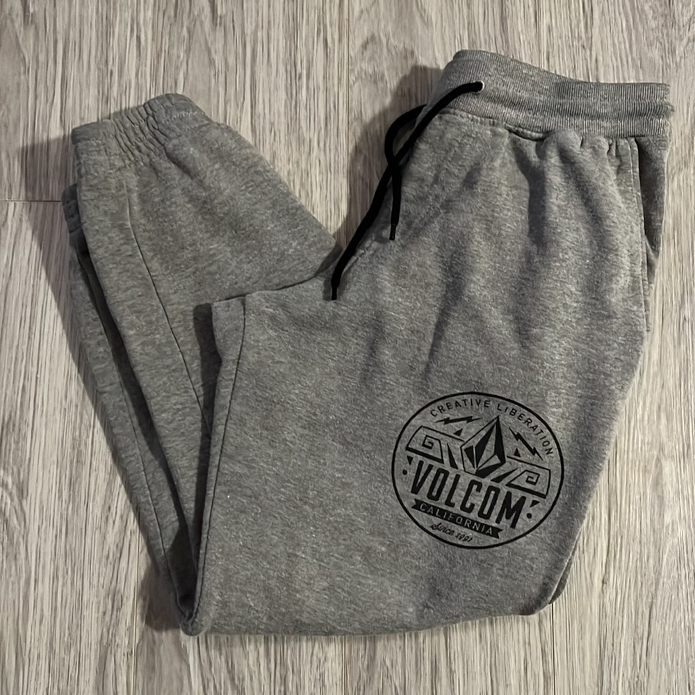 Mens Volcom Sweatpants Fleece pants size Small S/P gray